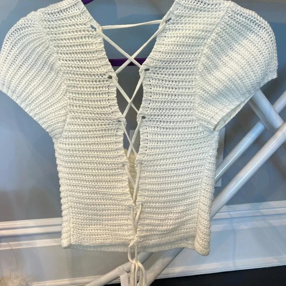 double zero open back short sleeve top - Picture 4 of 7